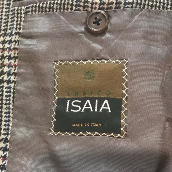 ISAIA 100% Wool Tweed Prince of Wales Sport Coat - 42R - Picture 4 of 8